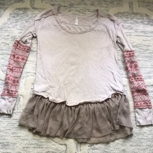Free people long sleeved shirt